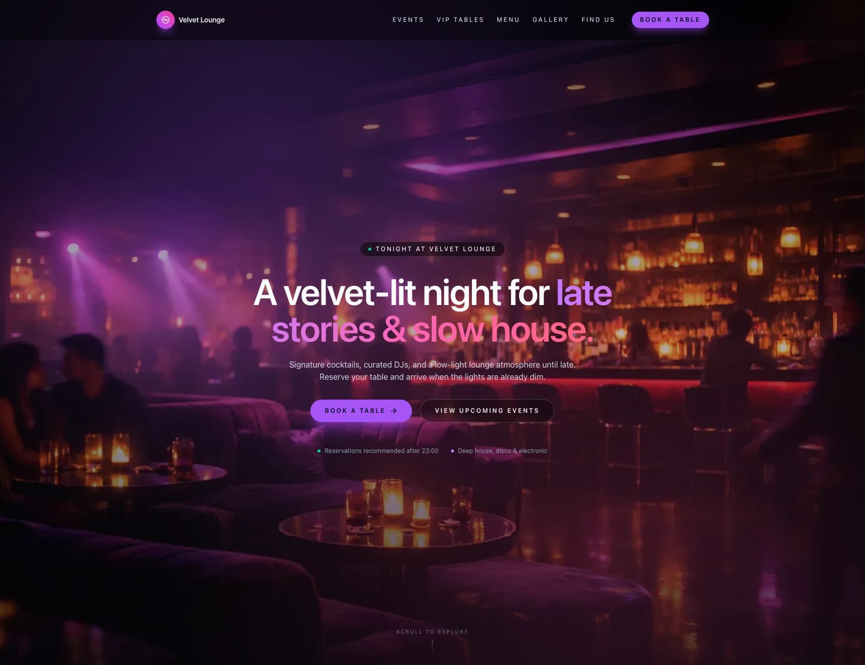 Velvet Lounge product preview